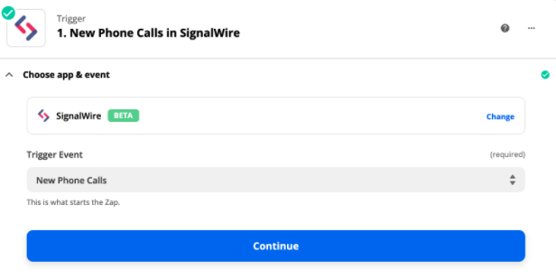 The Set Up Action pane