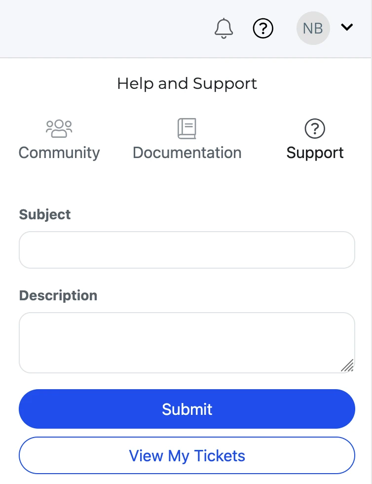 Submit a support request from the SignalWire Dashboard.
